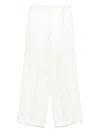 Fendi Floral-jacquard Trousers In White
