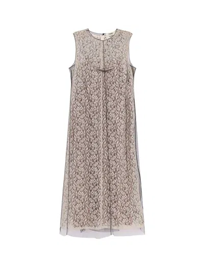 Fendi Blooming Lace Midi Dress In Multi