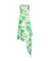 Fendi Multicolour Printed Satin Dress In White