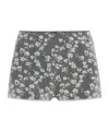 Fendi Floral Motif Lace Shorts In Grey