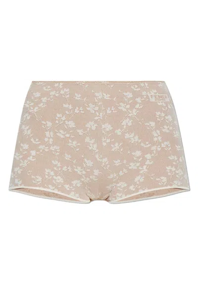 Fendi Floral Motif Lace Shorts In Multi