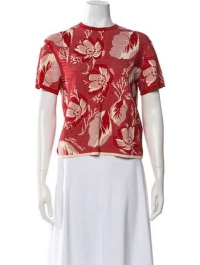 Pre-owned Fendi Floral Print Crew Neck Sweater In Multi