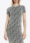 Fendi Floral Print Crewneck T-shirt