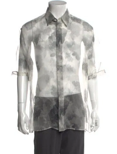 Pre-owned Fendi Floral Print Long Sleeve Shirt In Multi