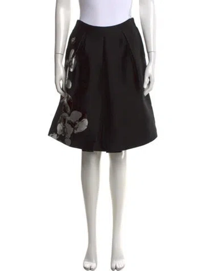 Pre-owned Fendi Floral Print Mini Skirt In Black