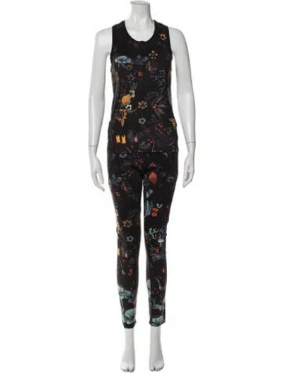 Pre-owned Fendi Floral Print Pant Set In Brown