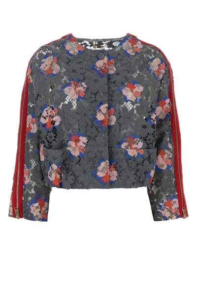 Fendi Floral Printed Lace Blazer For Women