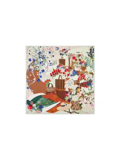 Fendi Florist Foulard In Multi