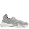 Fendi Flow Embossed Logo Sneakers In Gray
