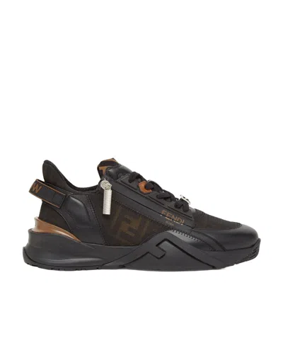 FENDI FENDI FLOW FF JACQUARD LOW-TOP SNEAKERS