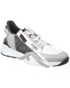 Fendi White Gray Monogram Flow Sneaker In Grey