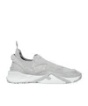 Fendi Flow Embossed Logo Sneakers In Gray