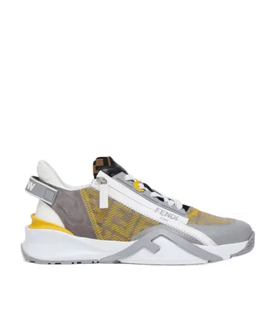 Fendi Flow Low-cut Sneakers In Yellow