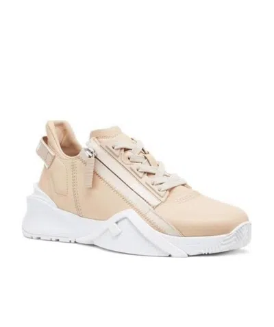 Fendi Flow Low-top Leather Sneakers In Nude