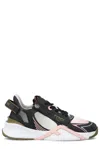 Fendi Gradient Black Tech Fabric Low-tops In Nero