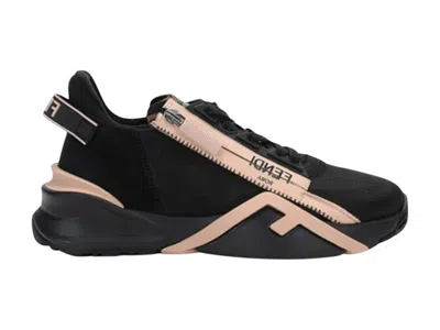 Pre-owned Fendi Flow Low Top (women's) Sneakers In Black