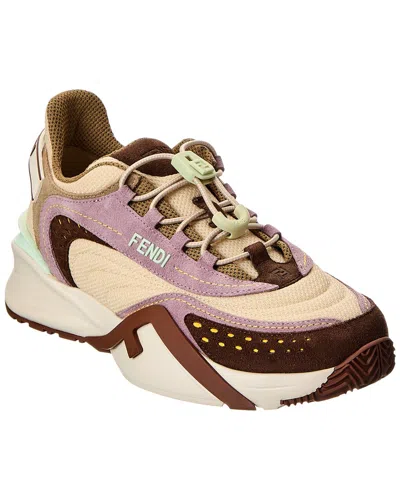 Fendi Flow Mesh & Leather Sneaker