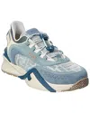 Fendi Flow Mesh Sneakers Perforated Design Rubber Sole In Blue