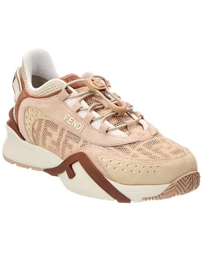 Fendi Flow Mesh & Leather Sneaker In Pink