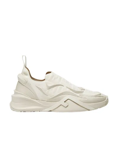 Fendi Flow Mesh Sneakers In White