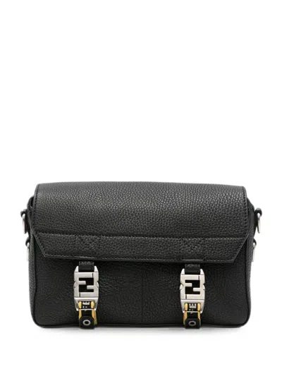 Fendi Flow Messenger Crossbody Bag For Men In Black