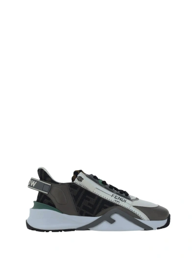 Fendi Flow Running Sneakers In Uwhit+grig.ner+argil