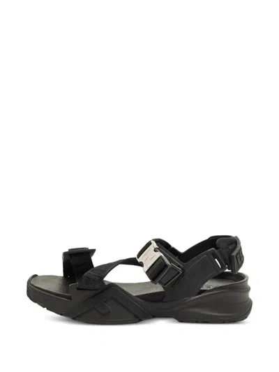 Pre-owned Fendi Flow Sandals In Black