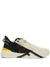 Fendi Men Multicolor Leather And Fabric Flow Sneakers In White