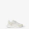 Fendi Flow Sneaker In White Mesh And Suede Women
