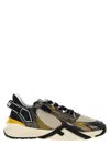 Fendi Streamlined Sneakers Featuring Contrast Panels In Black