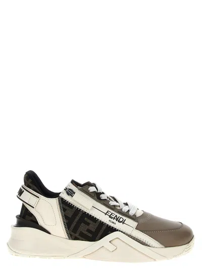 Fendi Flow Sneakers In Beige