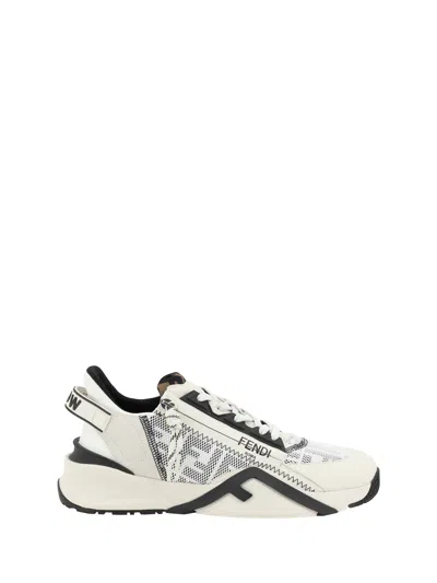 Fendi Men Flow Sneakers In White