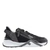Fendi Structured Stitched Collar Sole Sneakers In Black