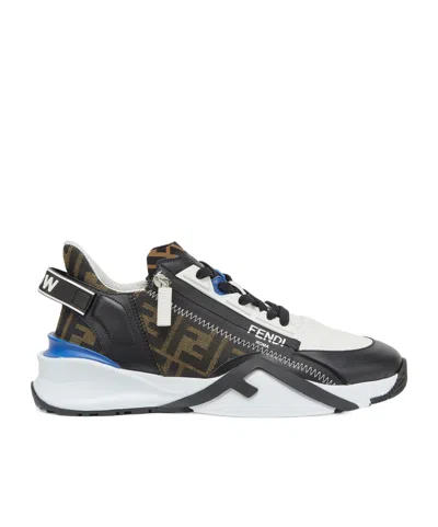 FENDI FENDI FLOW FF JACQUARD LACE-UP SNEAKERS