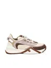 Fendi Flow Colorblock Suede Runner Sneakers In Brown
