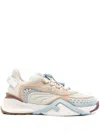 Fendi Flow Colorblock Suede Runner Sneakers In Neutrals