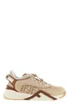 Fendi Mesh Flow Sneakers Perforated Design Pull Tab In Pink