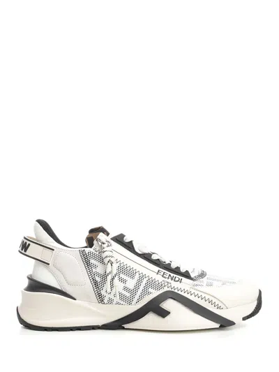 Fendi Men Flow Sneakers In White