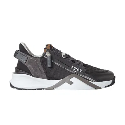 Pre-owned Fendi Flow Trainers 'black Jacquard' | Men's Size 45