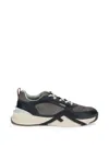 Fendi Flow Low-top Sneakers In Suede And Smooth Calf Leather In Blue
