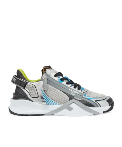 Fendi Flow Wears Sneakers In White