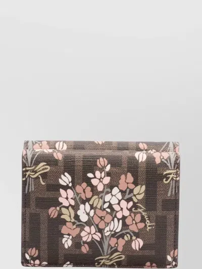 FENDI FLOWER BOUQUET MEDIUM TRI-FOLD WALLET