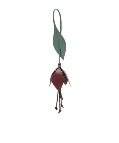 Fendi Flower Shape Bag Hanging Decoration In Green