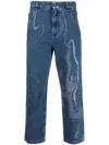 Fendi Multicolor Calf Leather Trousers For Men