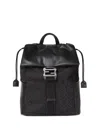 Fendi Flux Buckle Backpack In Black