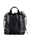 Fendi Flux Drawstring-closure Tote Bag In Black