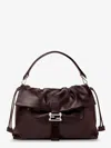 Fendi Flux Maxi Messenger Leather Shoulder Bag In Brown