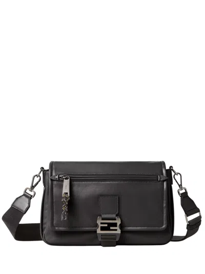 Fendi Flux Messenger Bag In Black