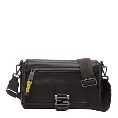 Fendi Flux Messenger Bag In Brown