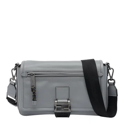 Fendi Flux Messenger Bag In Gray